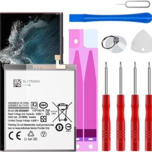 Galaxy S22 Ultra Battery,2025 New Upgraded 5500 mAh EB-BS908ABY  Battery for Samsung Galaxy S22 Ultra 5G SM-S908U with Repair Tool Kits