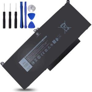 60Wh F3YGT Laptop Battery Replacement for Dell Latitude 7480 7280 7490 E7480 E7280 E7490 7380 7390 7290 E7390 E7290 E7380 12 13 14 7000, DM3WC F3YGT-1 KG7VF 2X39G V4940 451-BBYE 453-BBCF 0DM3WC 0F3YGT