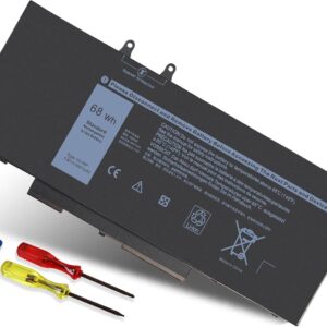 Dell Latitude 5400 5410 5500 5510 Battery Replacement - 68Wh 4GVMP for Precision 3540 3550, Inspiron 7590 7591