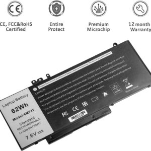High quality battery High quality battery 62Wh 6MT4T Laptop Battery for Dell Latitude E5470 E5570 15.6" Notebook Precision 15 3510 M3510 Series fits 7V69Y TXF9M 79VRK 07V69Y 0HK6DV 079VRK 0TXF9M