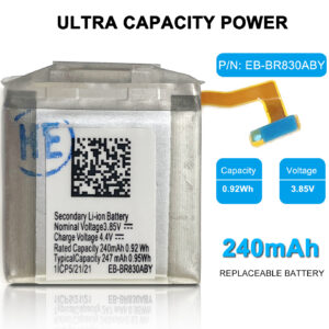 High quality battery 0.92Wh 240mAh Battery BR830ABY for for Watch Active 2 40mm R830 R835