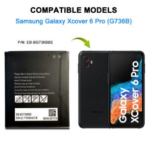 Replacement Battery Compatible with Samsung Galaxy Xcover 6 Pro 5G / Xcover6 Pro/Xcover Pro 2 SM-G736B EB-BG736BBE with Toolkit