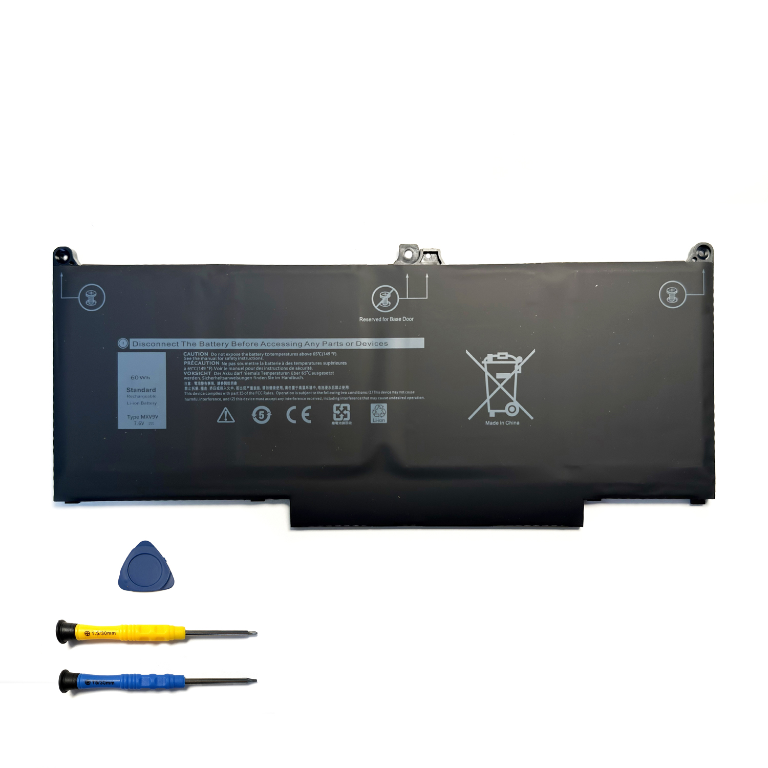 High quality battery Dell MXV9V Battery for Latitude 7400 7300 5300 5310 & Inspiron 7306 | 7.6V 60Wh | P96G001