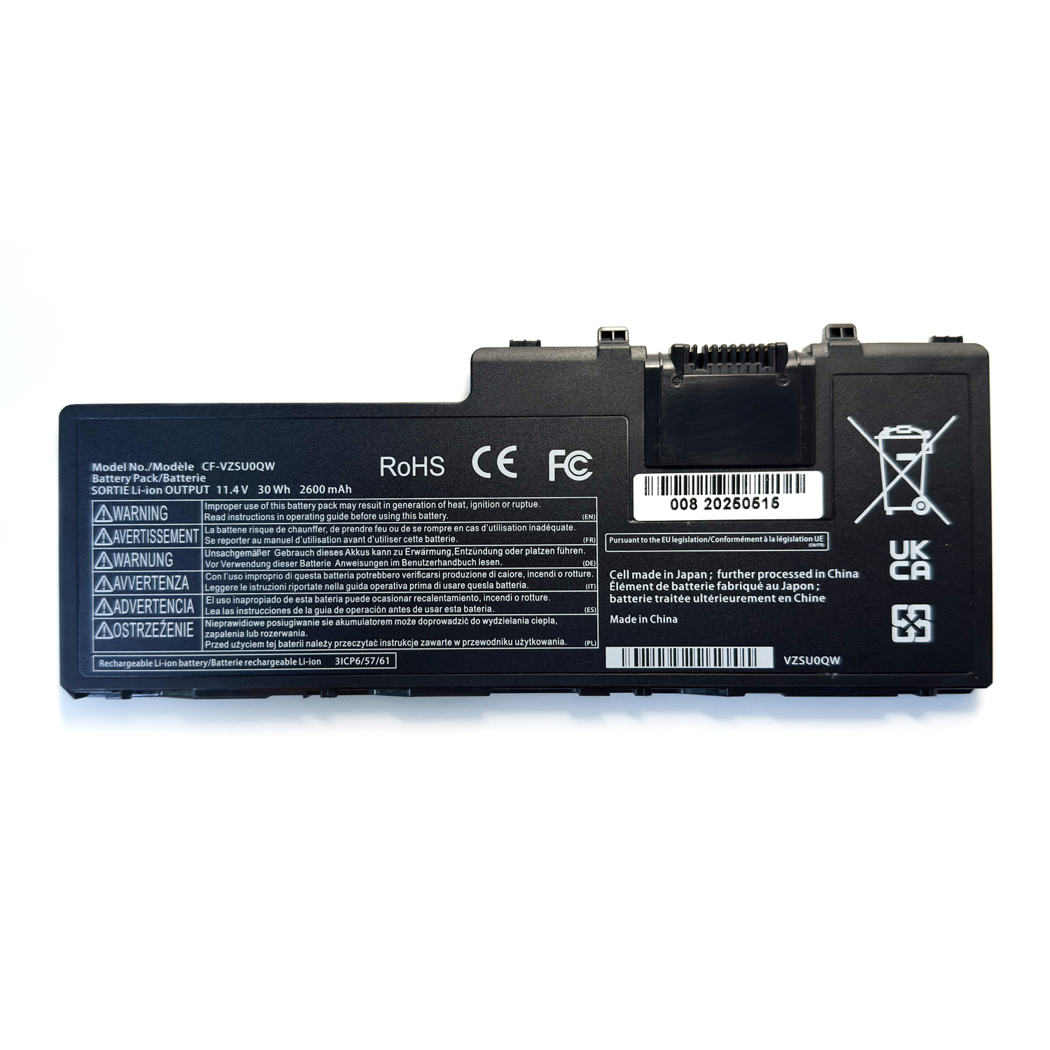 CF-VZSU0QW CF-VZSU0QJS CF-VZSU0QK Battery Replacement for Panasonic ToughBook CF-20 FZ-A2