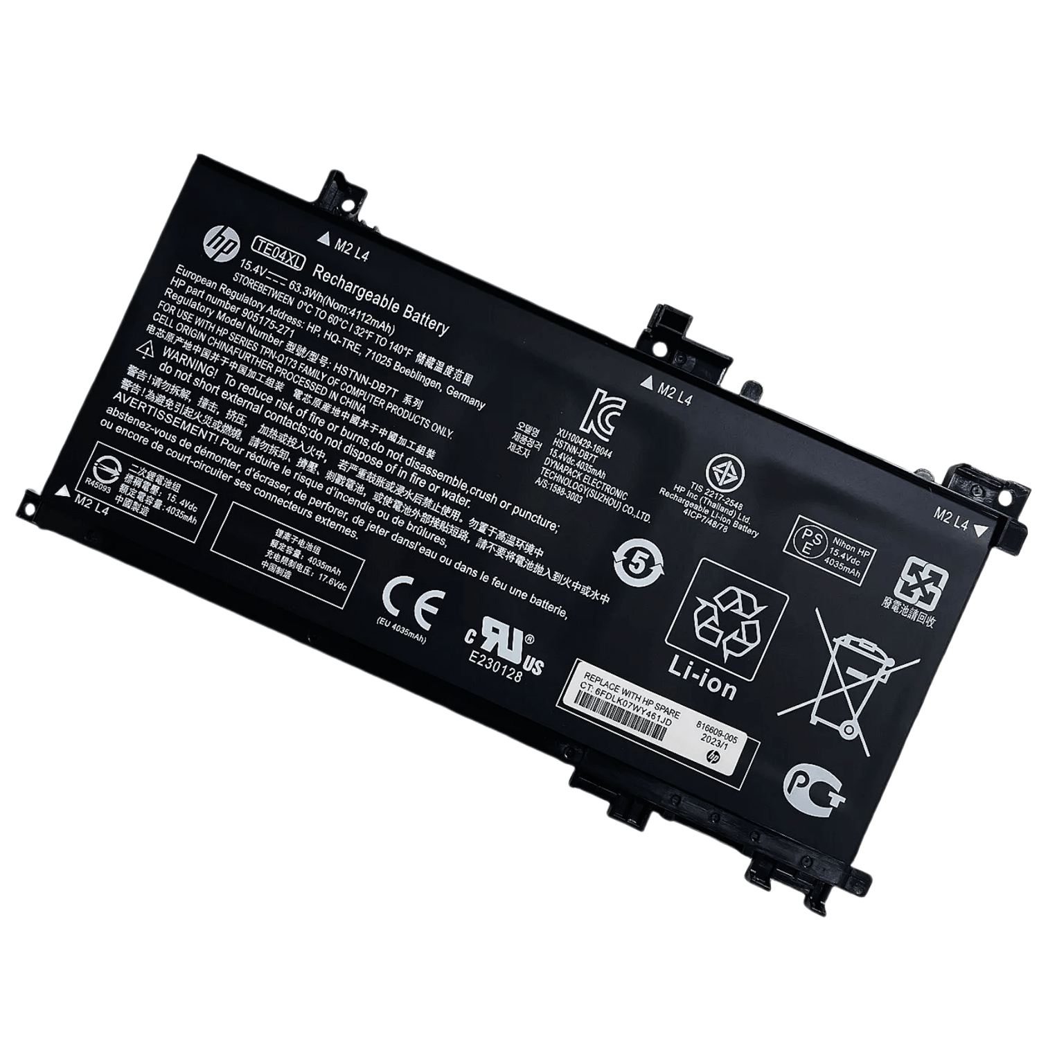 High quality battery TE04XL Laptop Battery for HP Owmen 15-AX200 15-AX250WM 15-AX210NR 15-AX243DX 15-AX252NR 15-AX220TX, Pavilion 15-BC 15-BC200NB 15-BC251NR 15-BC260NZ(15.4V 63.3Wh) - Image 2