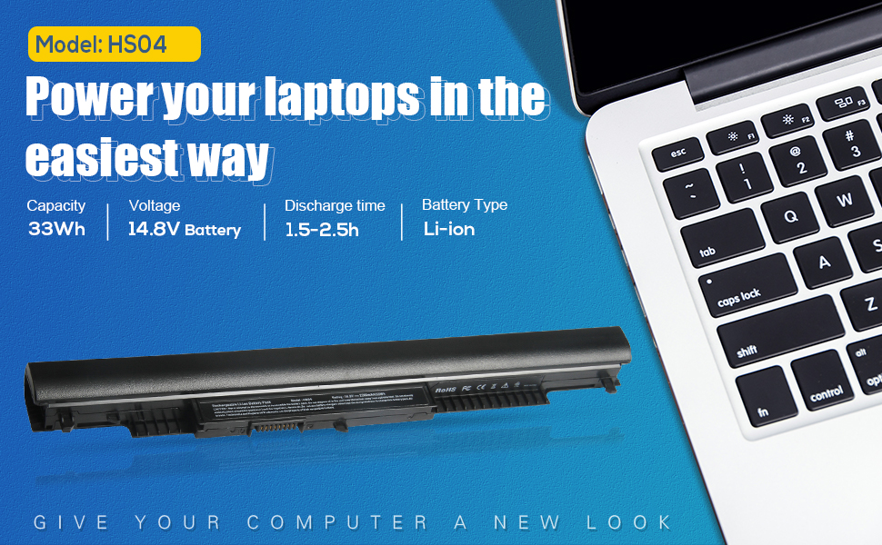 Genuine HP HS04 Laptop Battery for Pavilion 14 & 15 Models | HSTNN-LB6U 807612-421