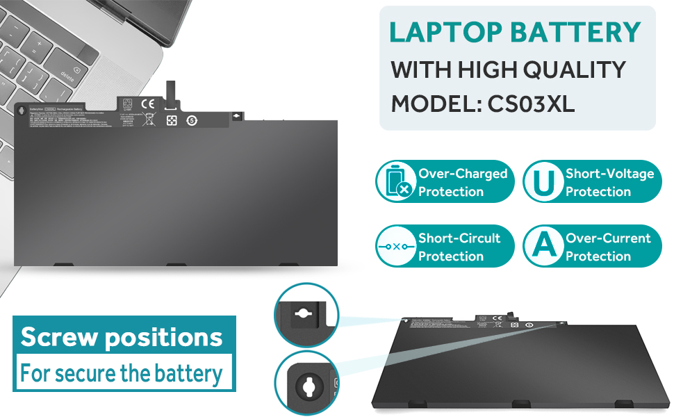 Genuine CS03XL Battery for HP EliteBook 840 G3 G4, 850 G3 G4, ZBook 15u G3 G4 | HSTNN-UB6S, HSTNN-IB6Y Replacement