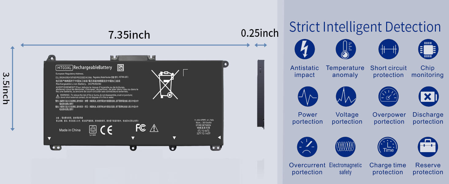 Genuine HT03XL L11119-855 Laptop Battery for HP Pavilion 14-CE 15-DA 15-CS 17-CA Series