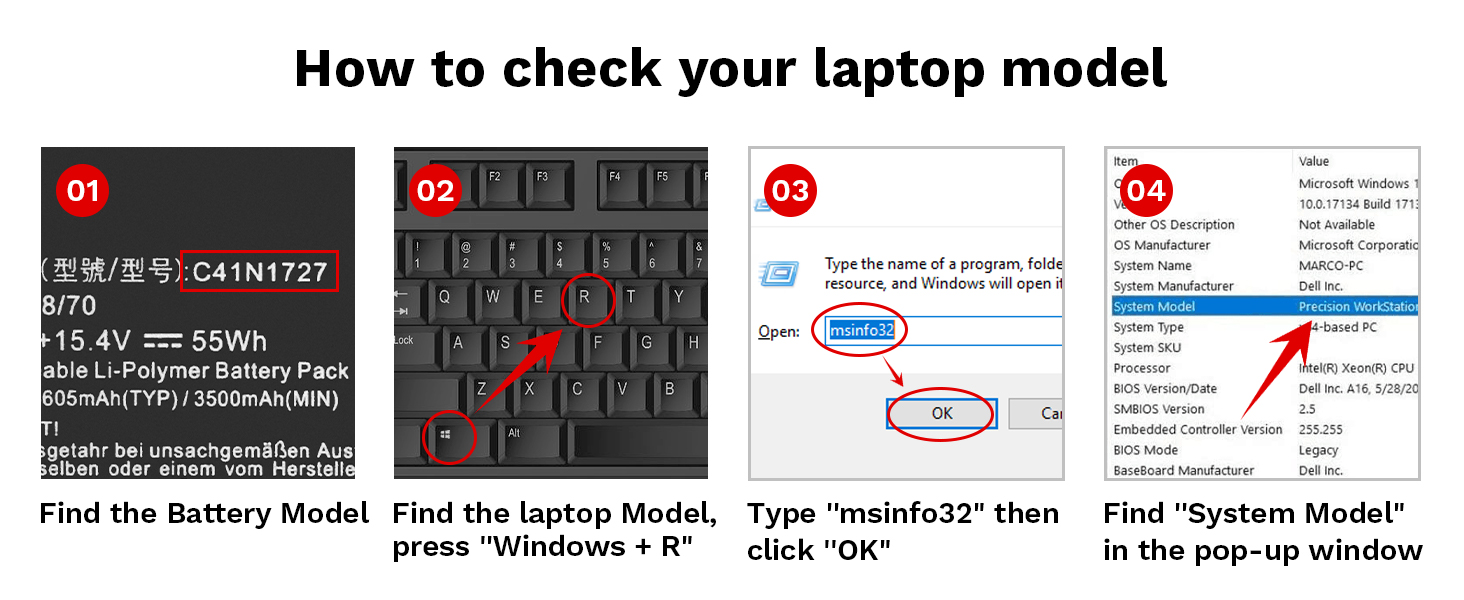 Genuine C41N1727 Laptop Battery for Asus Zephyrus M GM501 / ROG GU501 Series 15.4V 55Wh