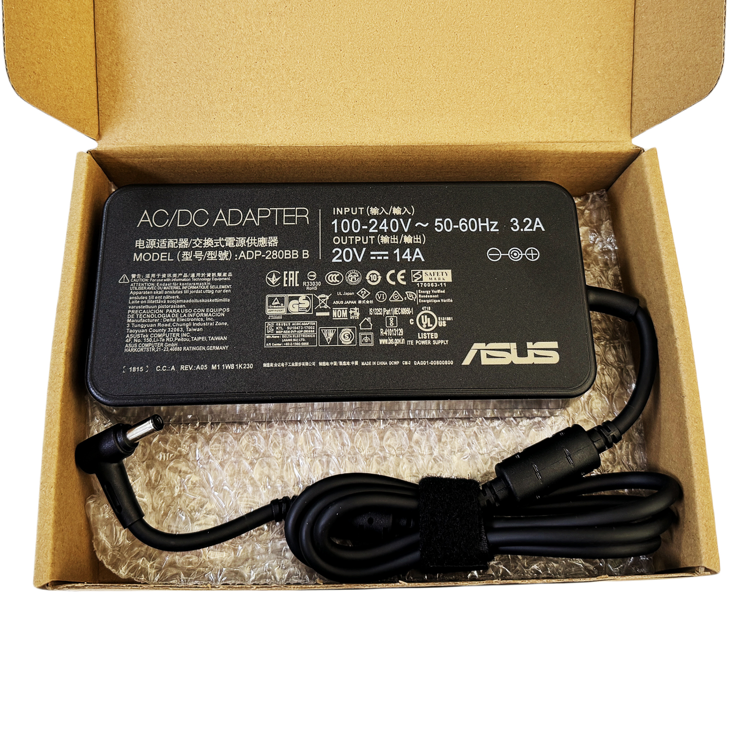 Genuine 280W 20V 14A ADP-280BB B AC Adapter Charger for ASUS ROG Strix Scar 17 G732 Series