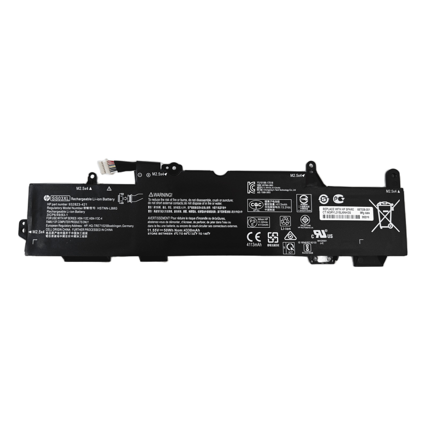 Buy Genuine SS03XL 933321-855 Battery for HP EliteBook 840 G5 G6 – 100% Original Replacement