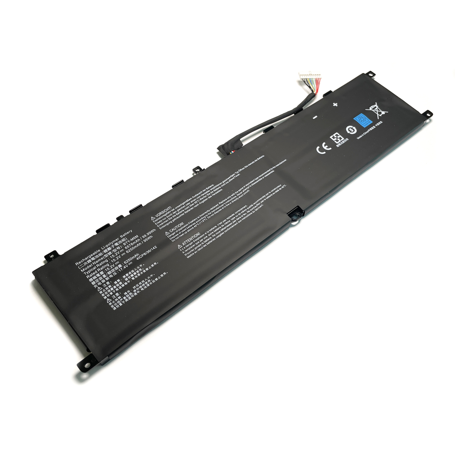 BTY-M6M 99.99Wh Laptop Battery Replacement for MSI GS66, GE66, GE76, WS66, Creator 15