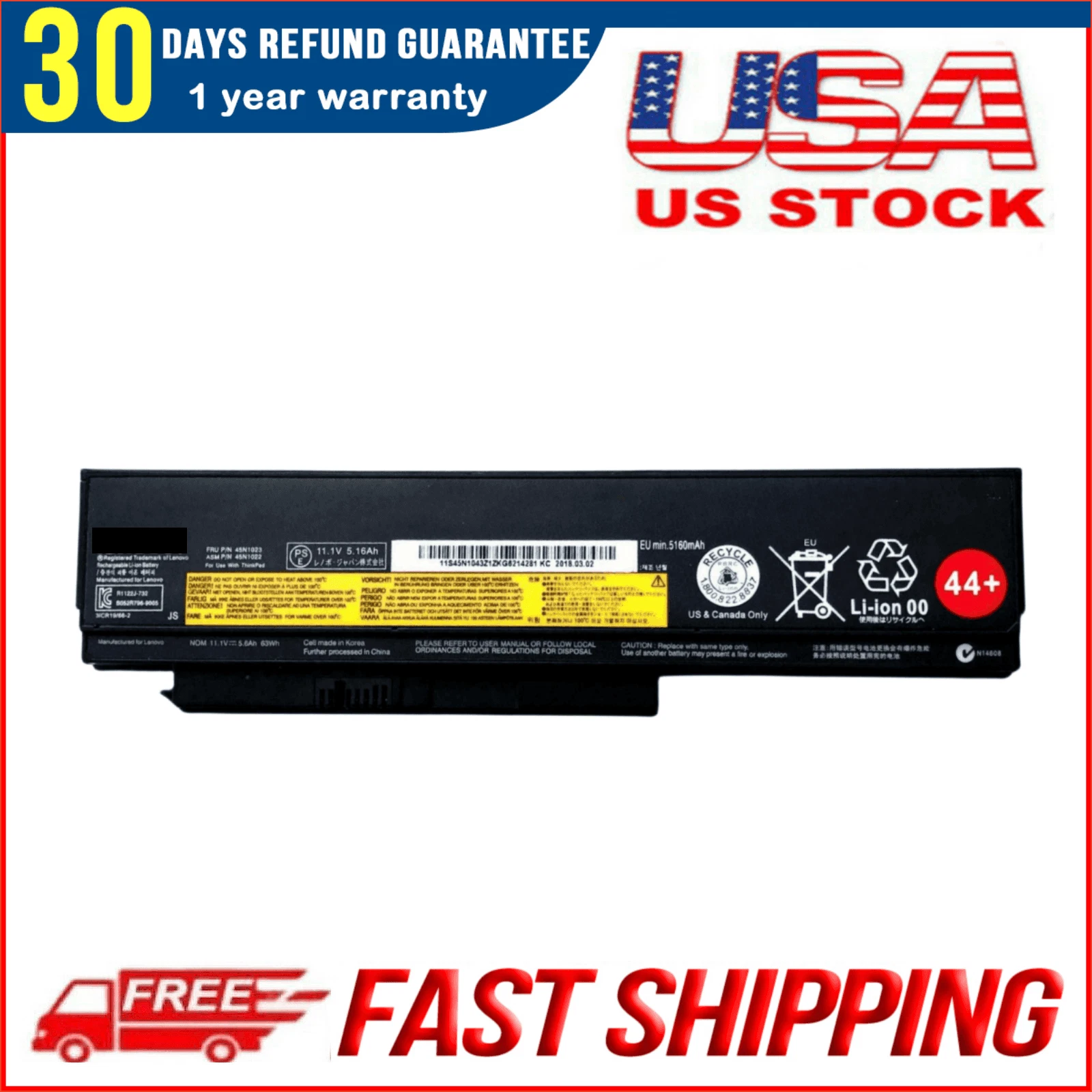 Buy Genuine 45N1023 Laptop Battery for Lenovo ThinkPad X220 / X230 | 0A36307 Original Replacement