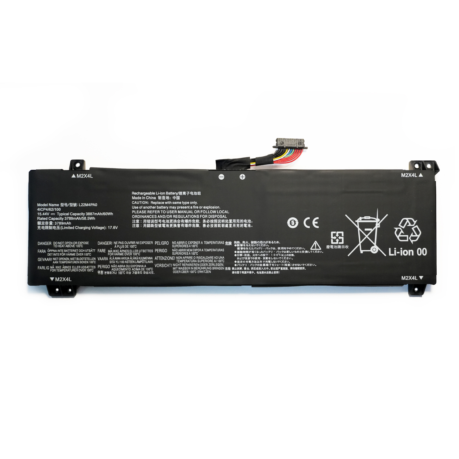 High quality battery L22M4PA0 SB11N46017 Laptop Battery Replacement for Lenovo LOQ 15APH8 15IRH8 16APH8 16IRH8 / Legion Slim 5-16APH8 5-16IRH8 Series L22B4PA0 5B11N45957 L22D4PA0 L22X4PA0 60Wh - Image 2