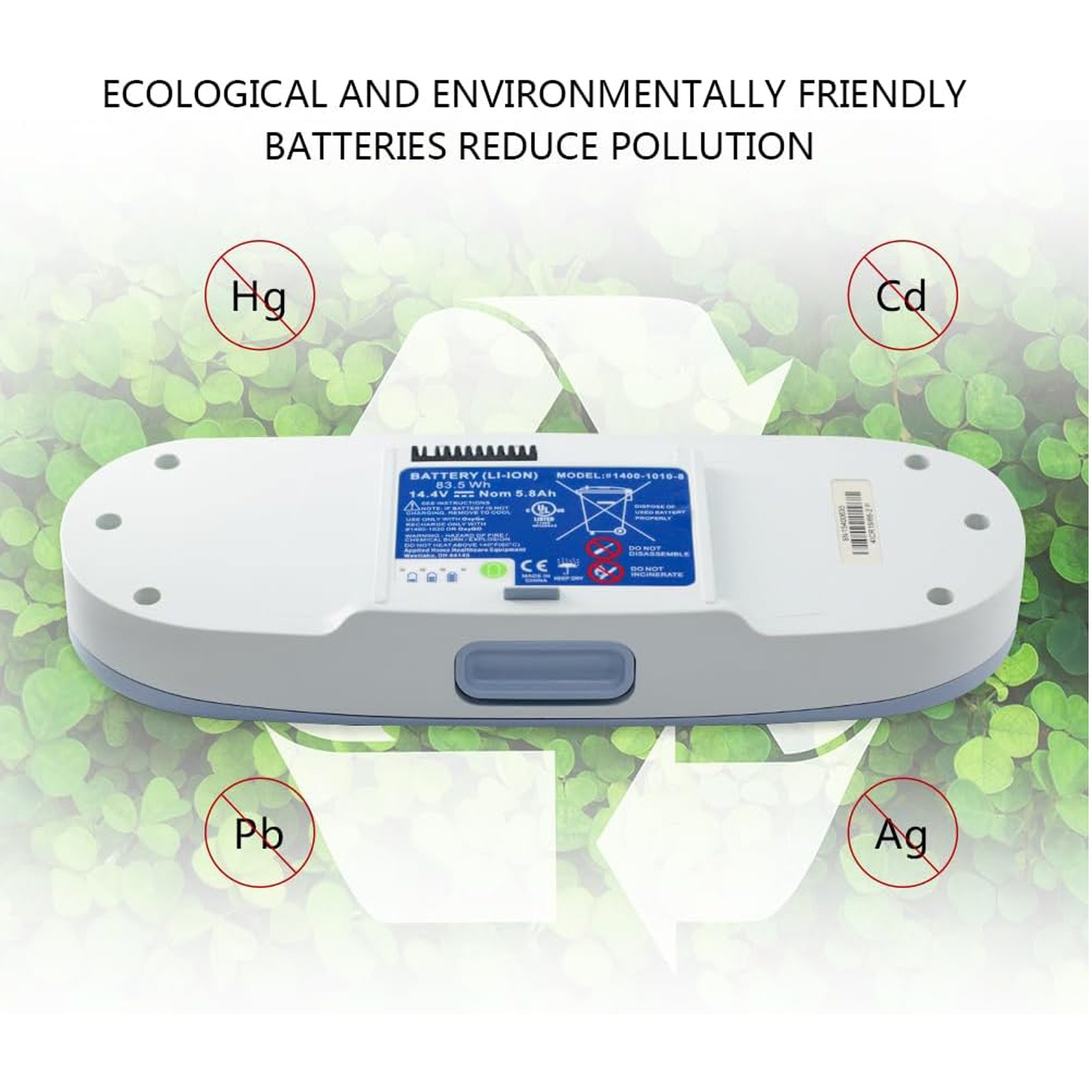 Original BA-300 92Wh 8-Cell Single Battery for Inogen G3 & OxyGo – Replacement 1400-1010-8