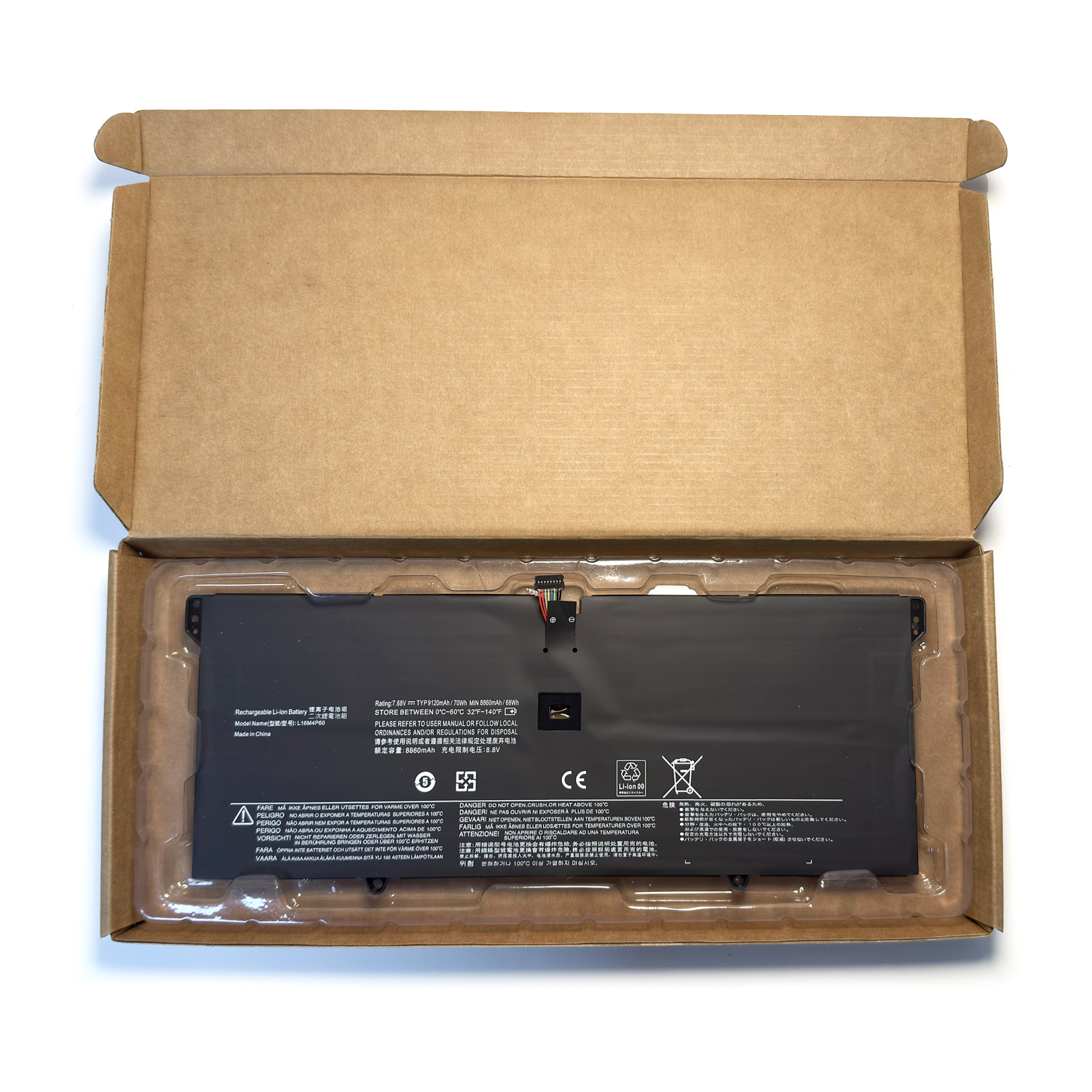 Genuine L16M4P60 Laptop Battery Replacement for Lenovo Yoga 920 Series | 7.68V 70Wh