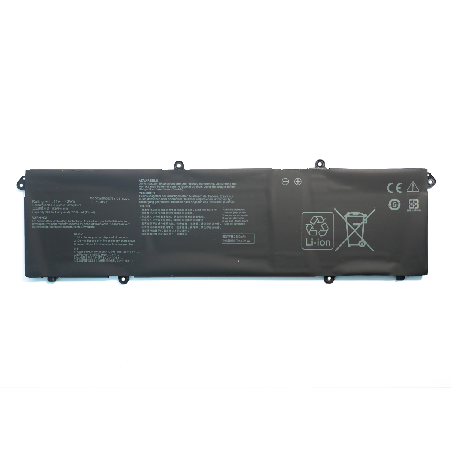 C31N2201 Replacement Battery for Asus Vivobook X1504VA X1504ZA X1405VA M1605YA – Original Quality 11.55V 50Wh