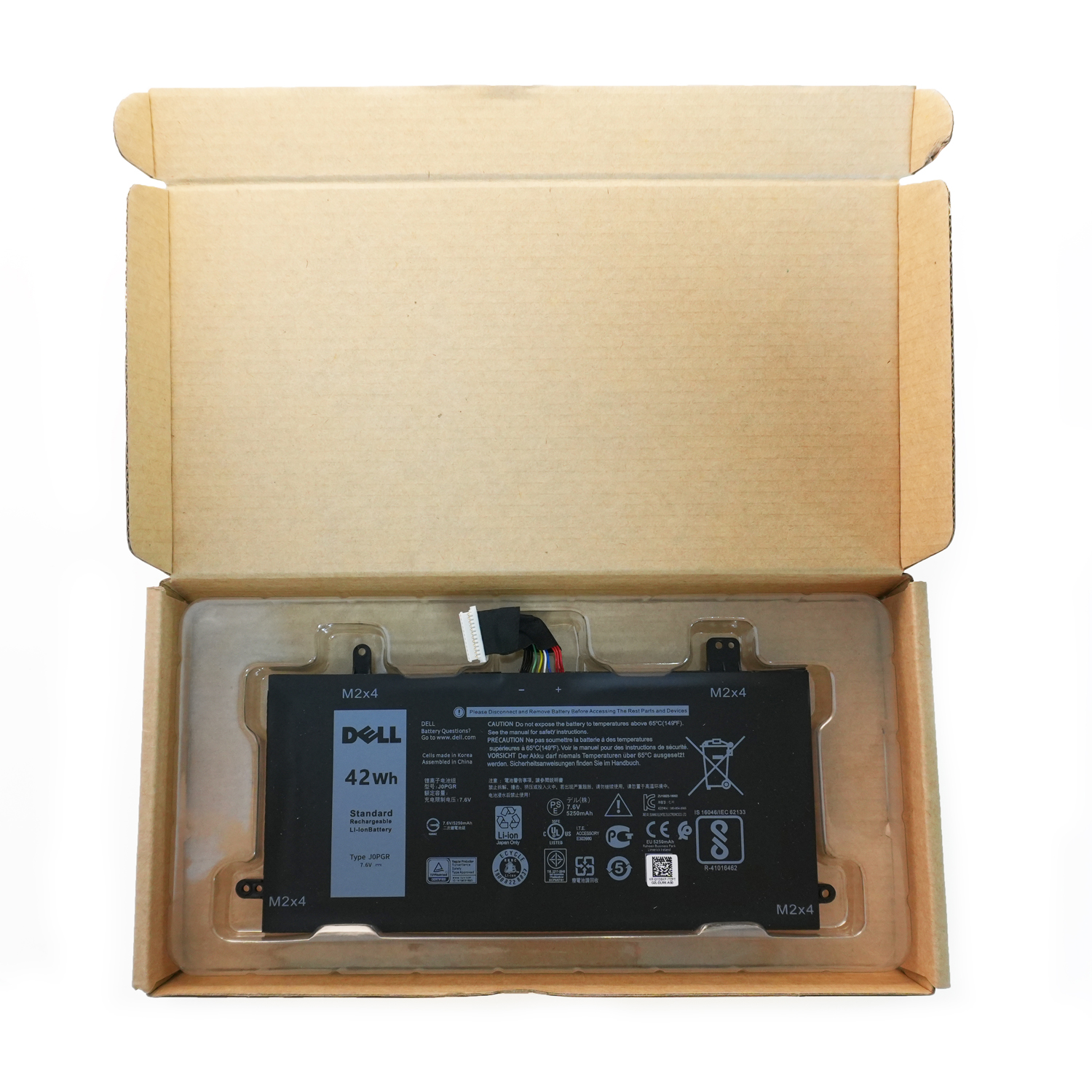 Genuine J0PGR Replacement Battery for Dell Latitude 12 5285 5290 2-in-1 Tablet Laptop | 7.6V 42Wh 5250mAh