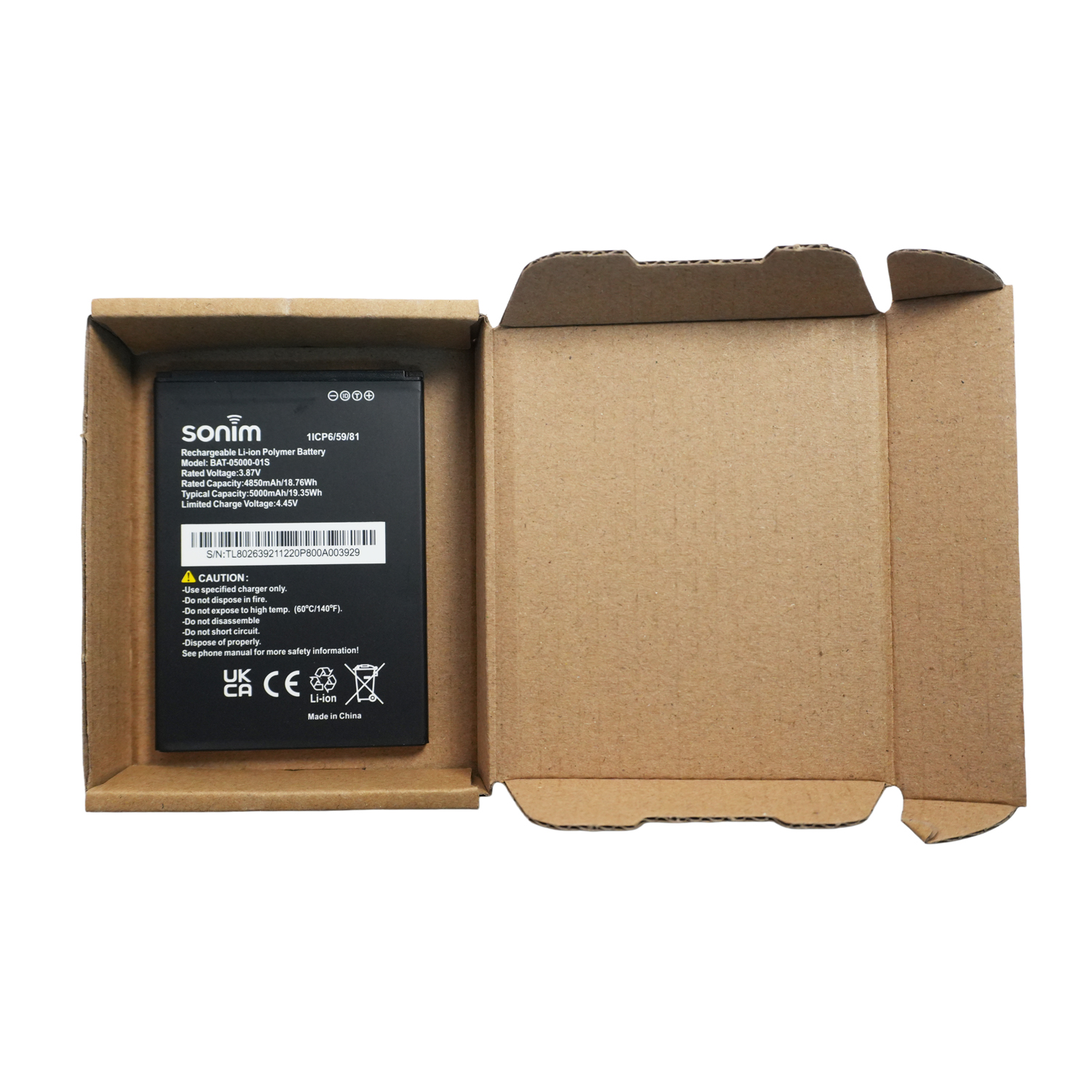 High‑Capacity Genuine SONIM XP10 XP9900 Replacement Battery BAT‑05000‑01S – 5000mAh Extended Power