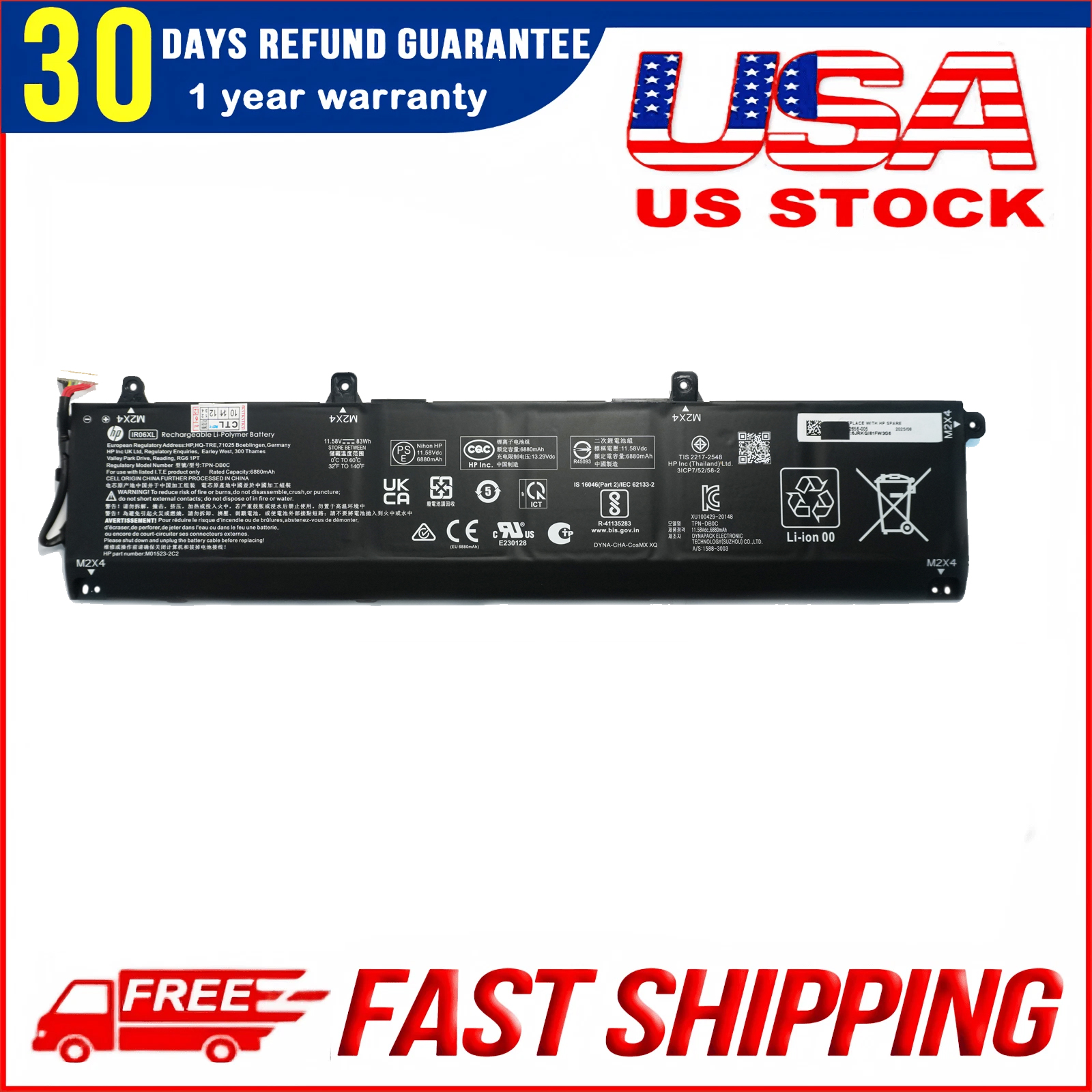 New Genuine IR06XL Battery for HP ZBook Power G7 Mobile Workstation