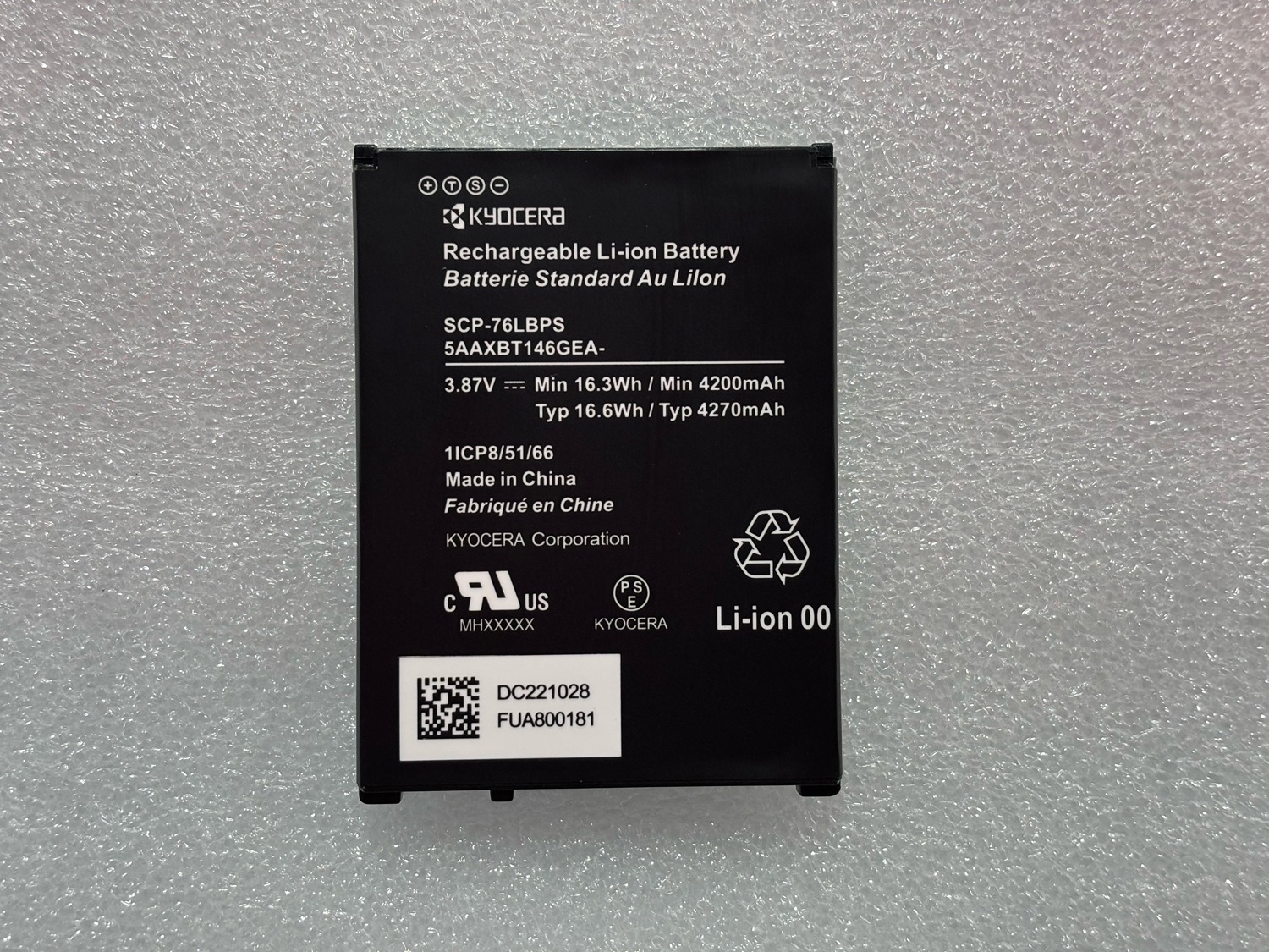 New OEM Original Kyocera Battery SCP‑76LBPS for E7200 DuraForce PRO 3 – Reliable Power Replacement