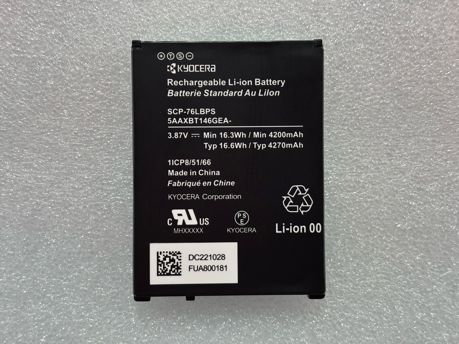 New OEM Original Kyocera Battery SCP‑76LBPS for E7200 DuraForce PRO 3 – Reliable Power Replacement