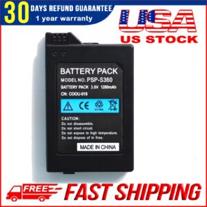 PSP Replacement Battery 2-Pack 1200mAh for PSP-3000/2000/Lite/Slim