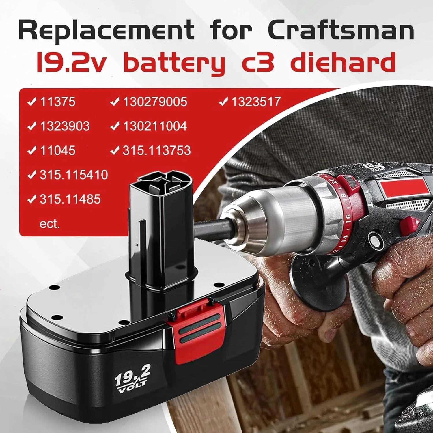 2-Pack Replacement Battery for Craftsman 19.2V C3 & DieHard Tools