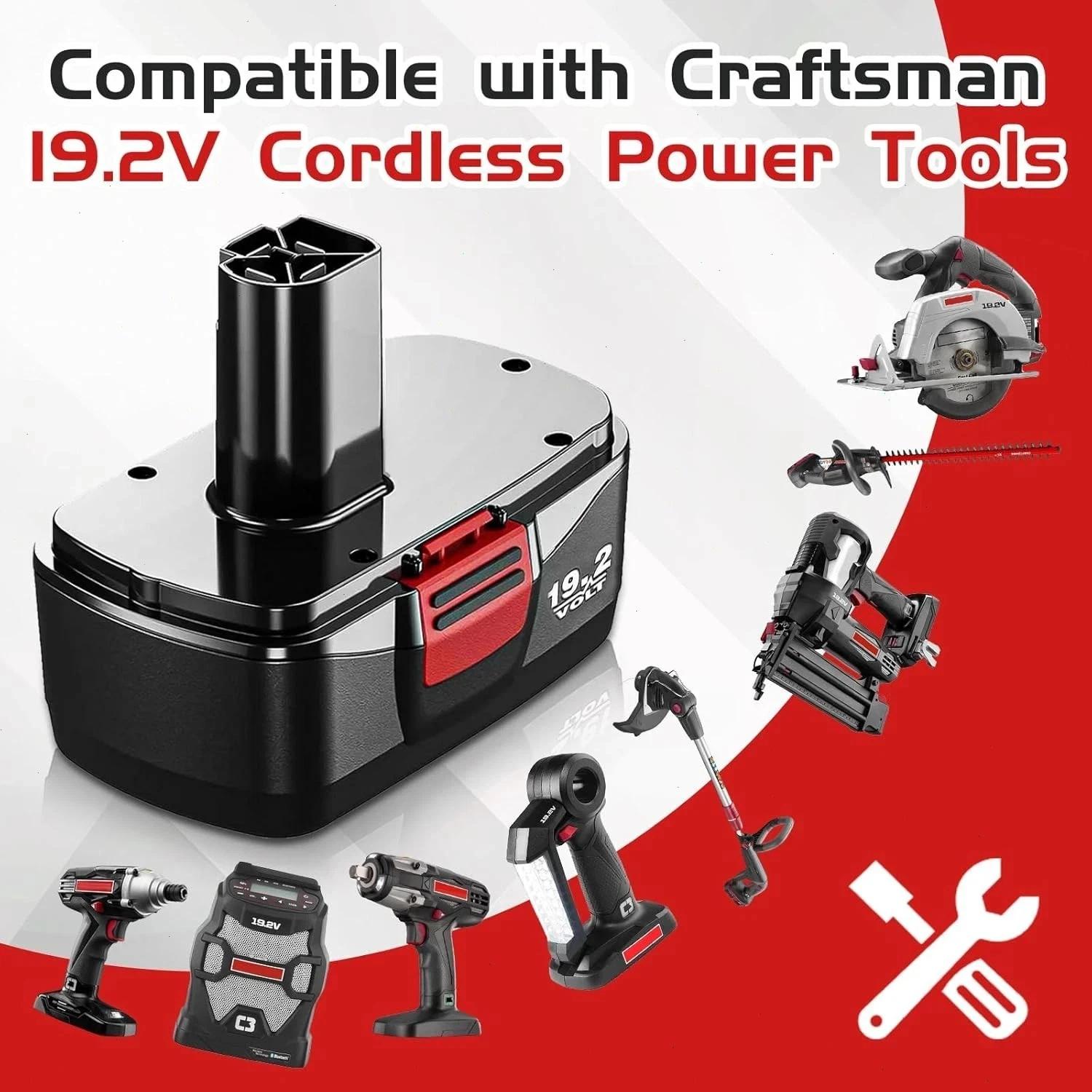 2-Pack Replacement Battery for Craftsman 19.2V C3 & DieHard Tools