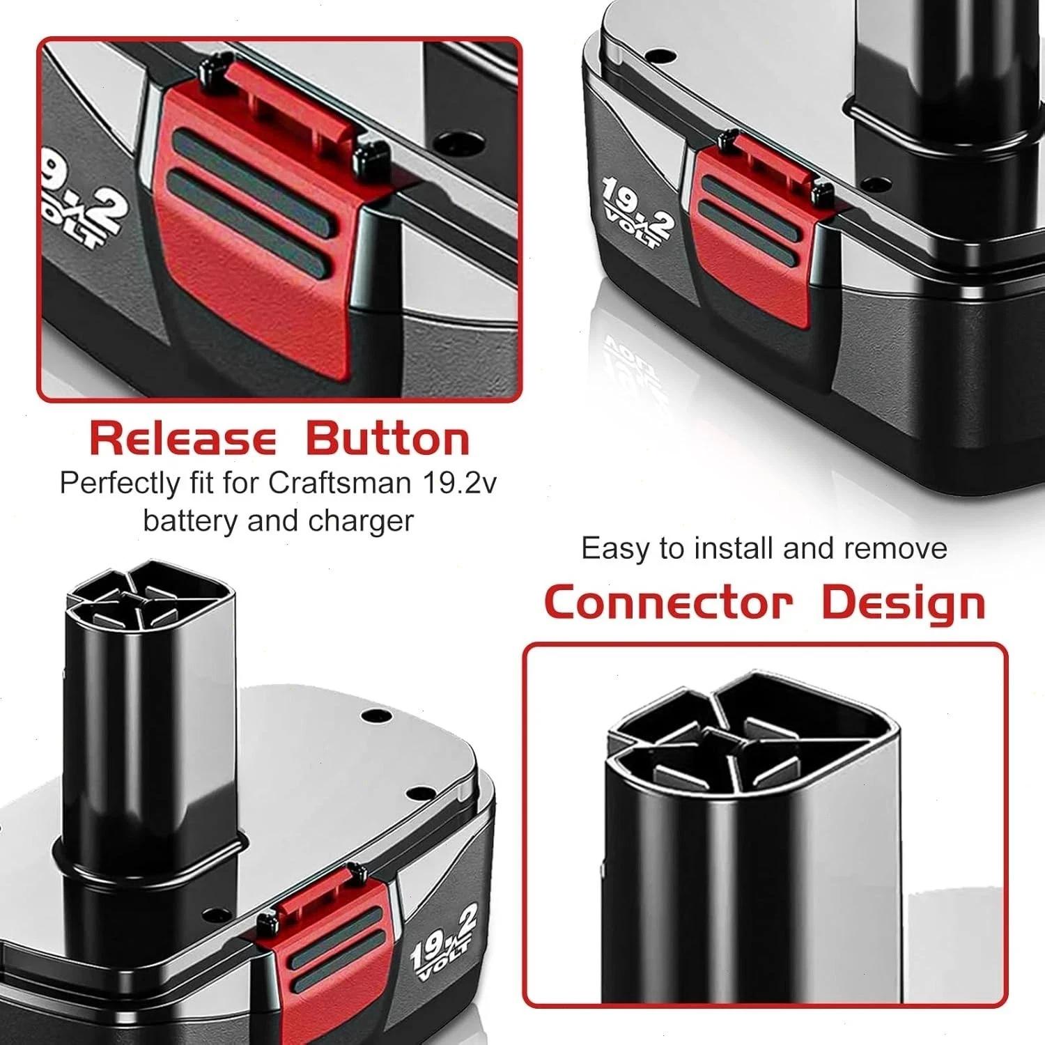 2-Pack Replacement Battery for Craftsman 19.2V C3 & DieHard Tools