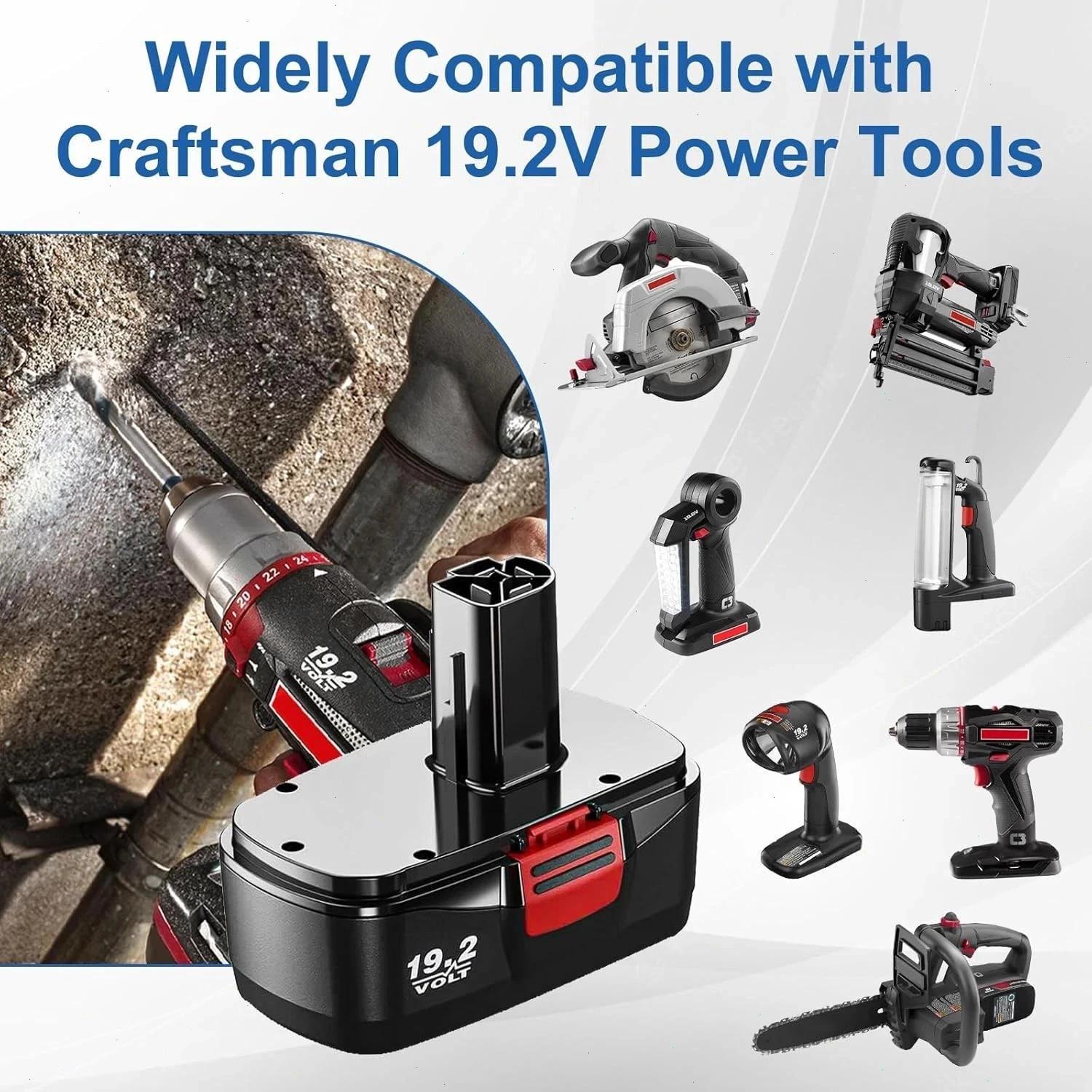 2-Pack Replacement Battery for Craftsman 19.2V C3 & DieHard Tools