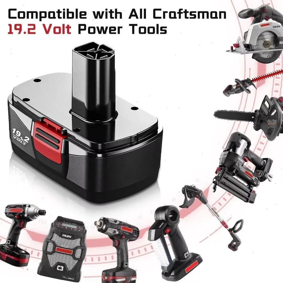 2-Pack Replacement Battery for Craftsman 19.2V C3 & DieHard Tools