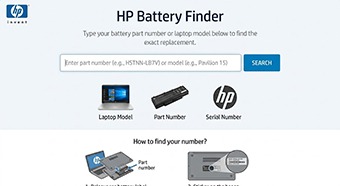hp battery finder