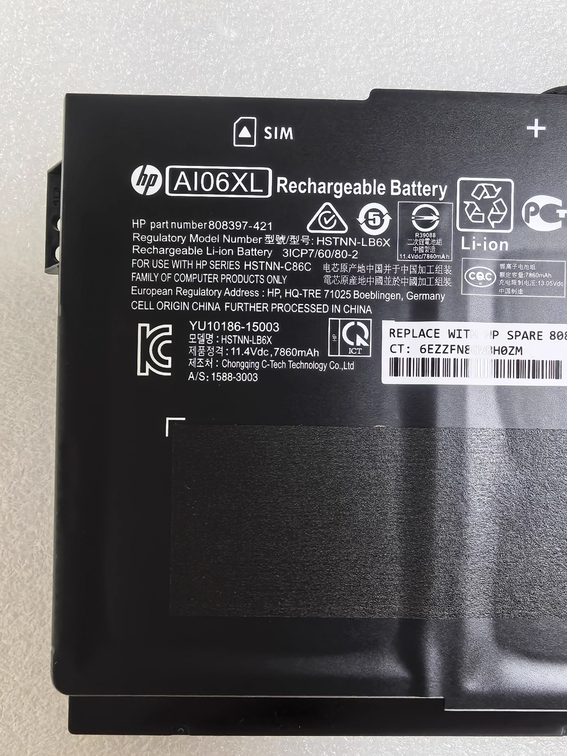 Genuine AI06XL 96Wh Battery for HP ZBook 17 G3