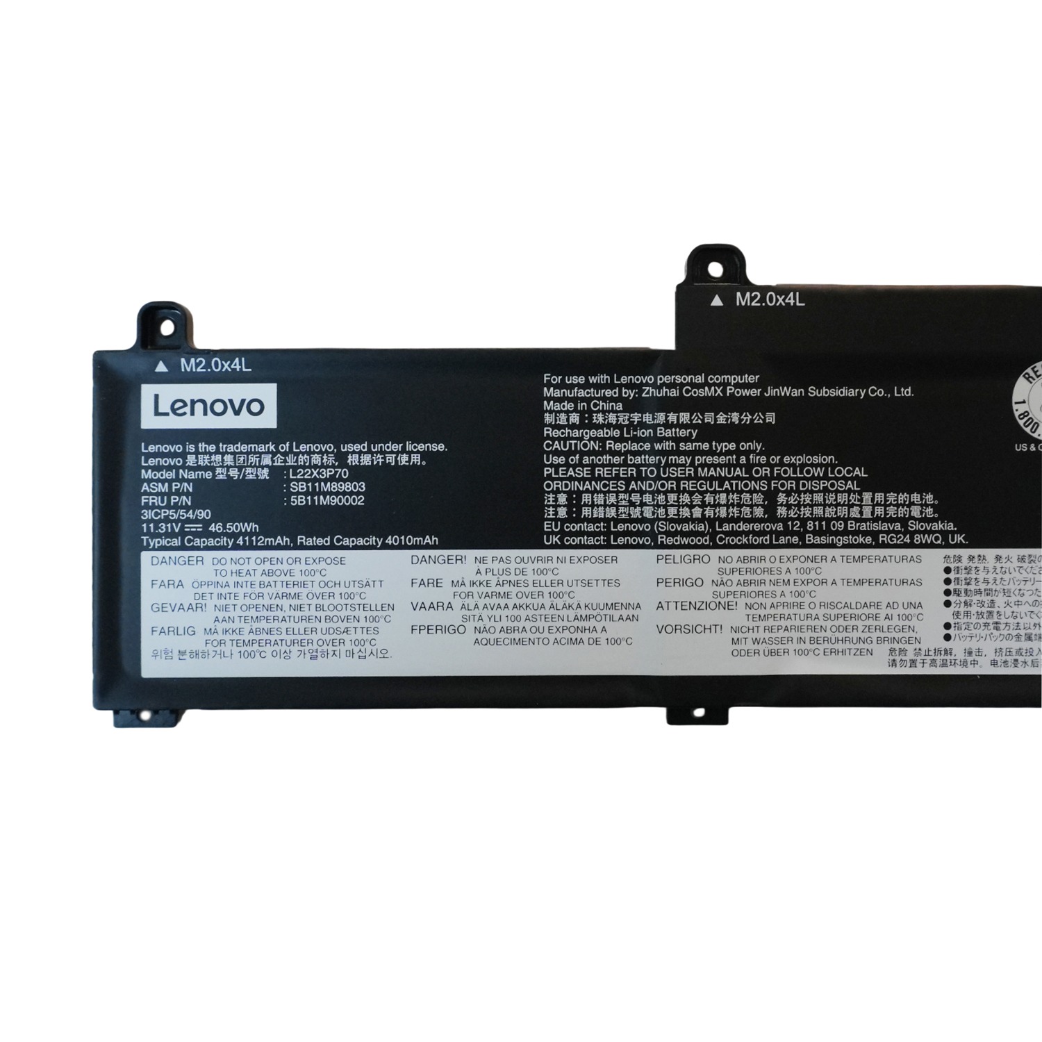 Genuine L22X3P70 Battery for Lenovo ThinkPad L14 L15 Gen 4 and C14 Chromebook