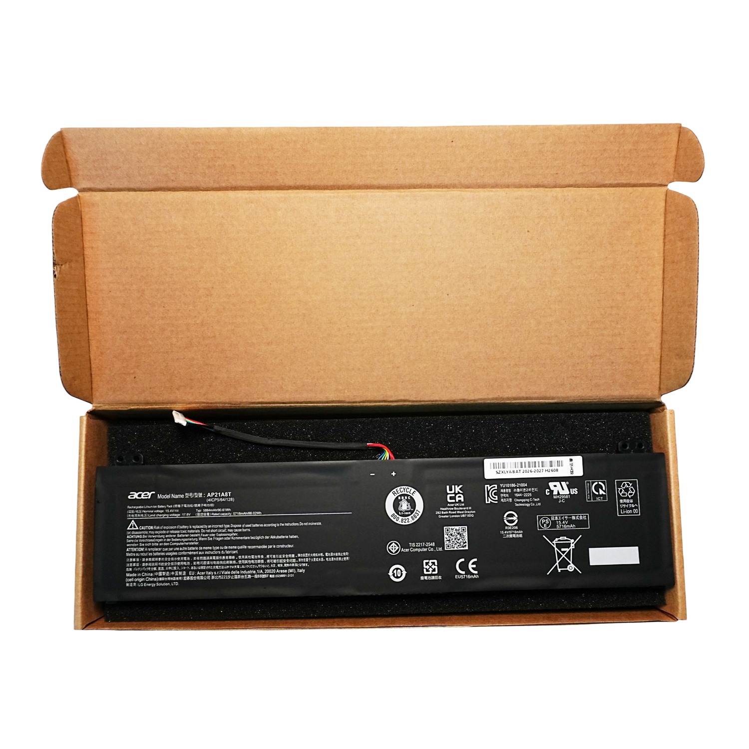New Genuine AP21A8T battery For Acer Predator Helios 300 PH315-55 Series 5716mAh