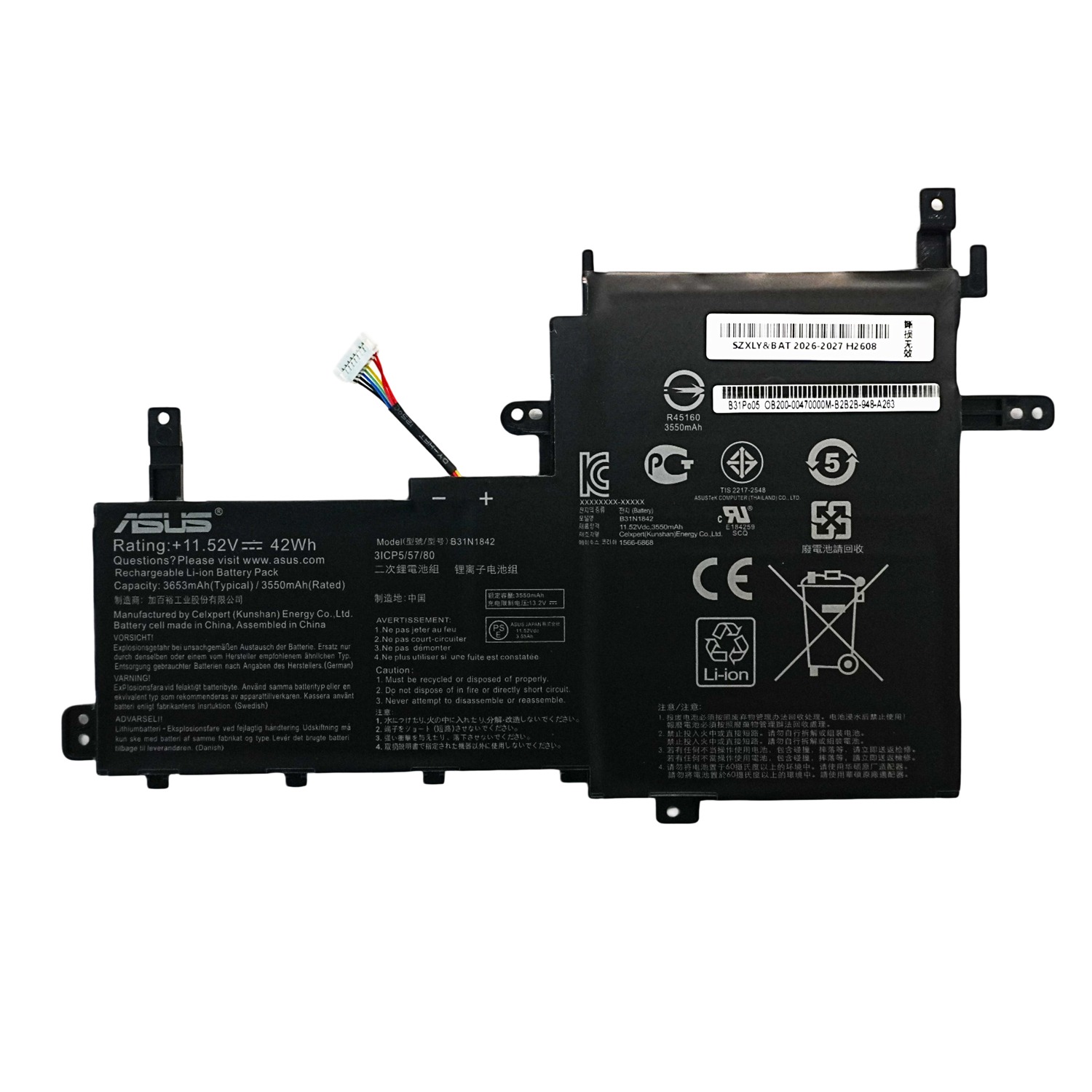 New Original B31N1842 Battery for Asus S531FA S531FL X531FL V531FA V531FL K531FL