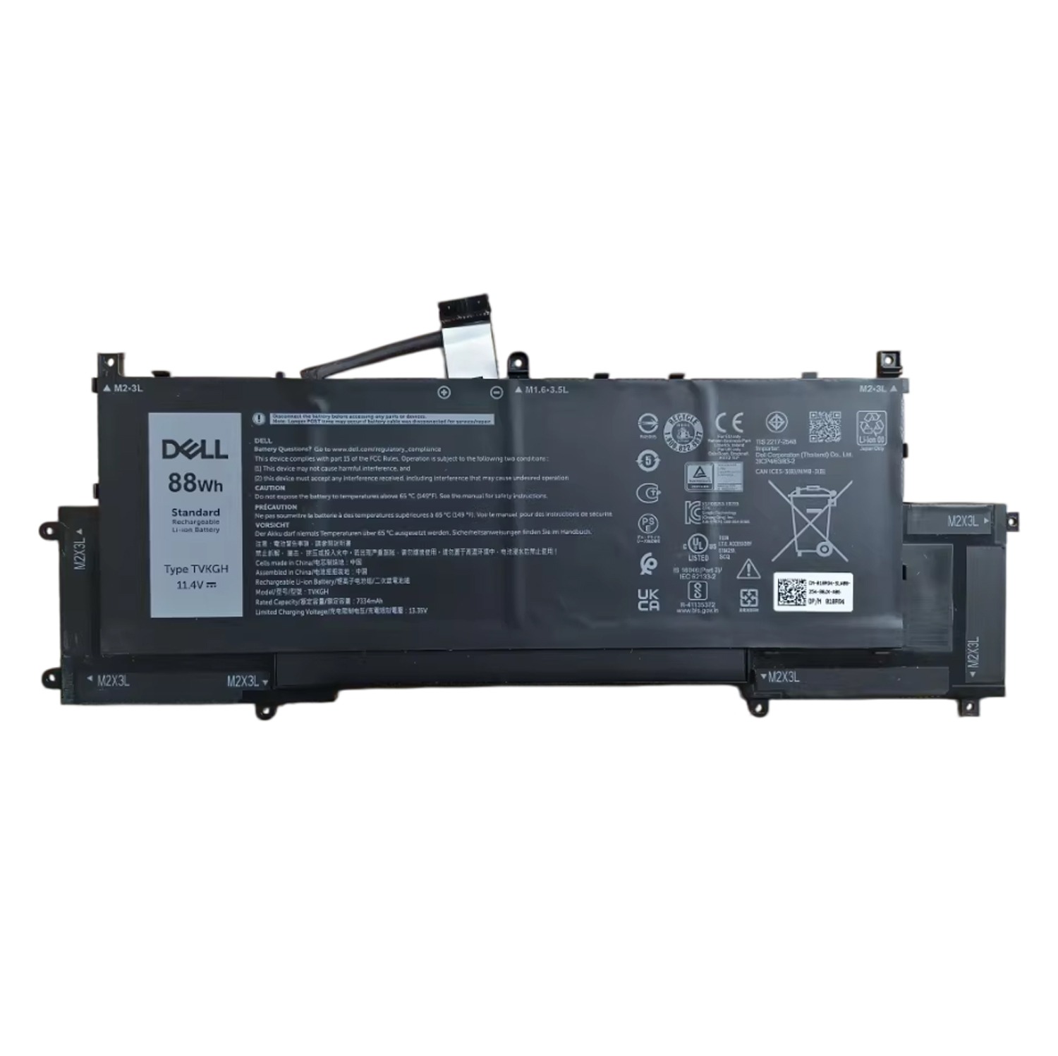 Genuine TVKGH 88Wh Battery for Dell Latitude 9510 9520 and 9520 2-in-1