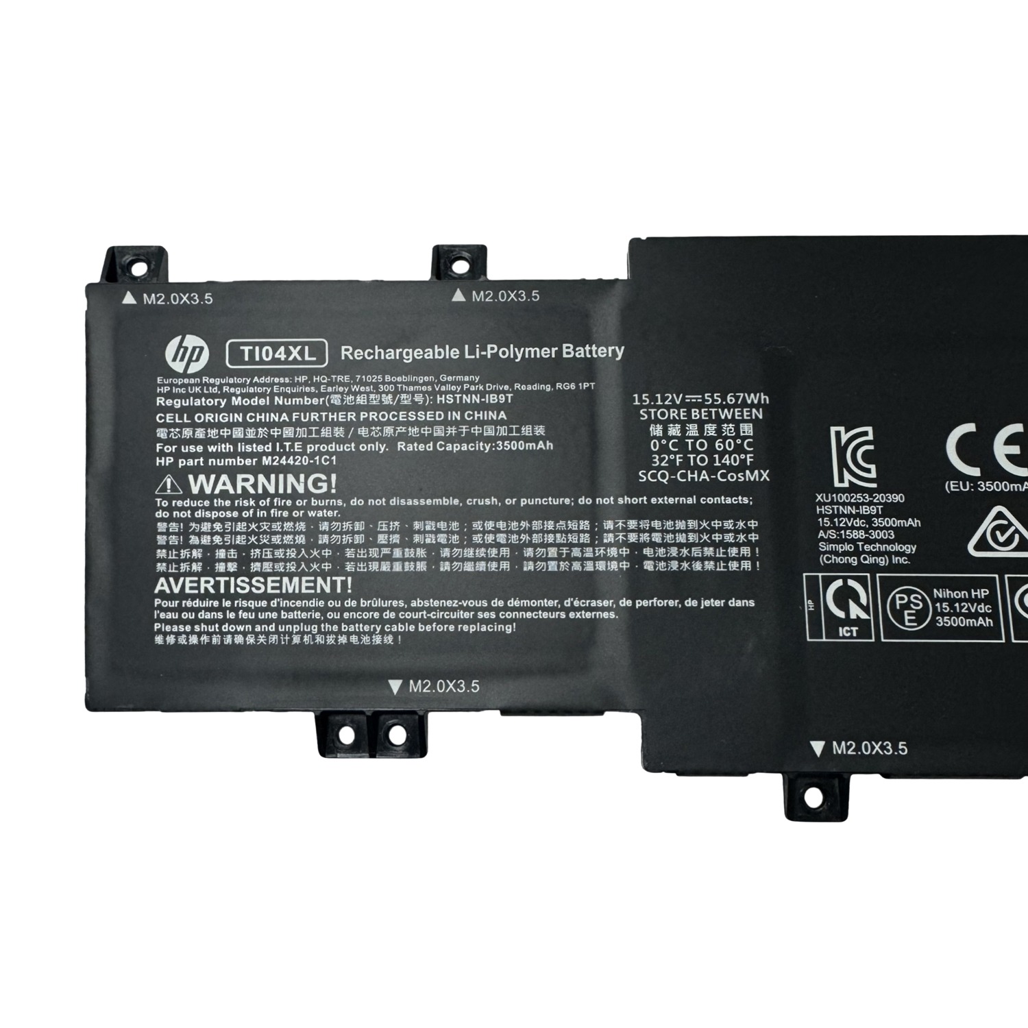 Genuine TI04XL Battery for HP Laptop 17-CH Series and 17m-CH1013dx