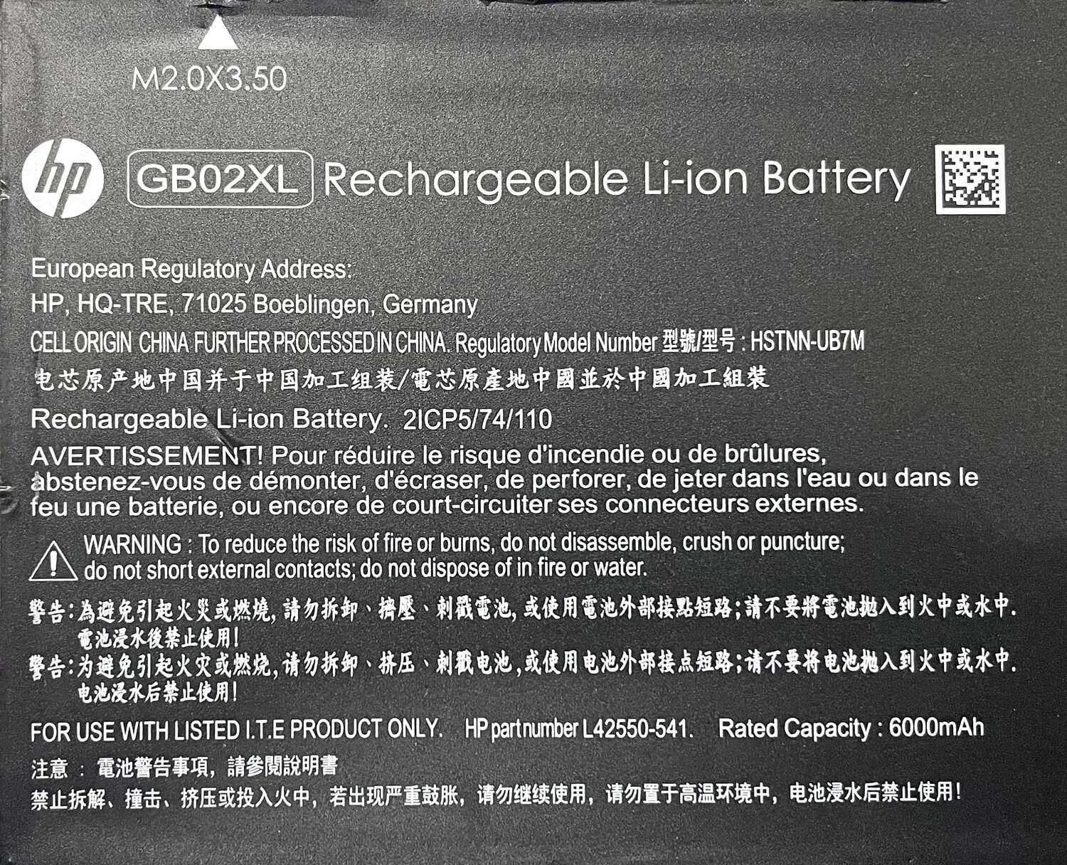 Genuine GB02XL Battery for HP Chromebook x360 11 G2 EE