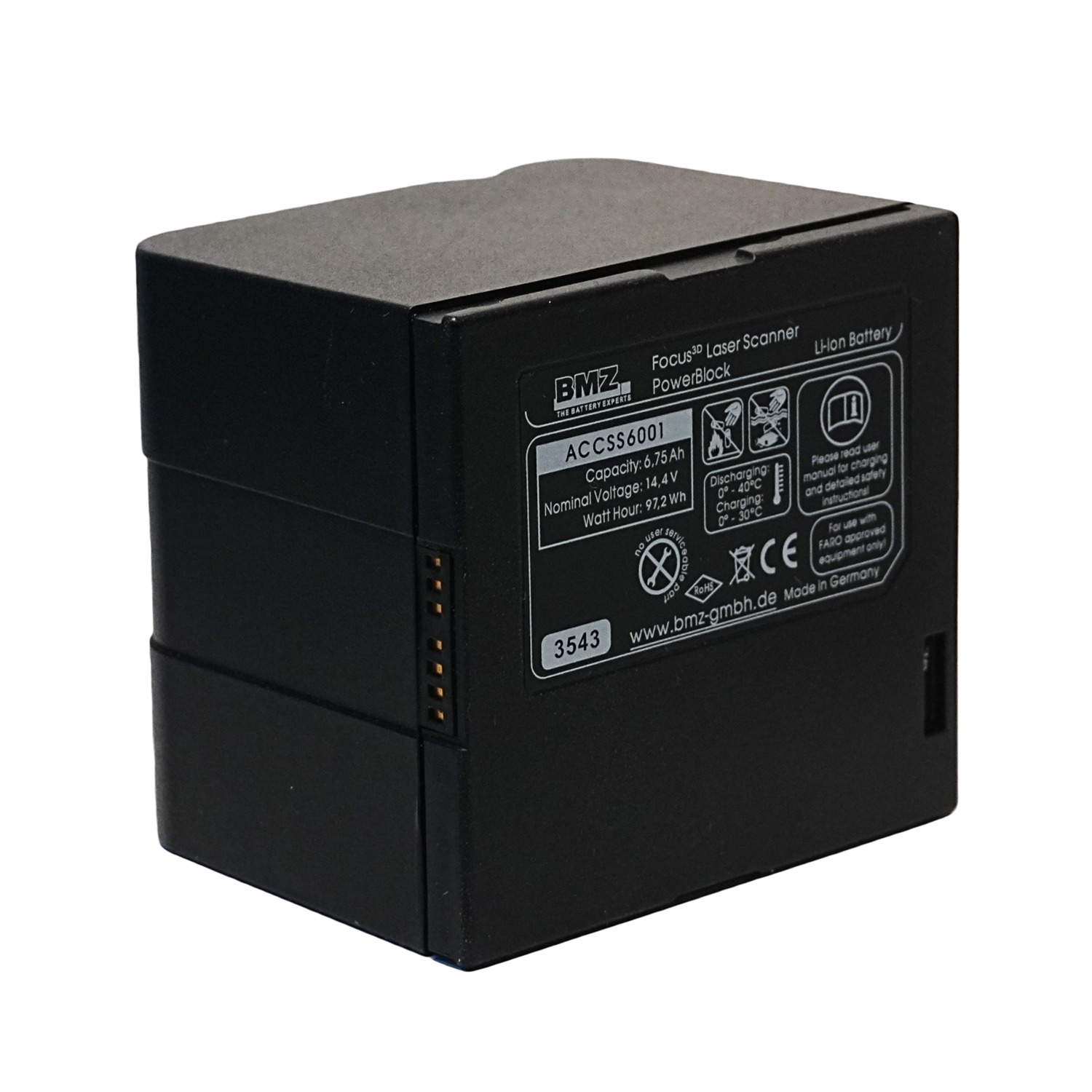 ACCSS6001 14.4V 6.75Ah 97.2Wh Battery for FARO Focus 3D and Trimble TX5 Laser Scanners
